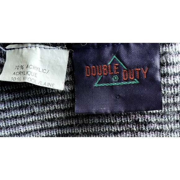 Vintage Oversized Slouchy Boxy Wool Blend Cardigan V Neck Sweater Gray sz XL - Picture 7 of 10